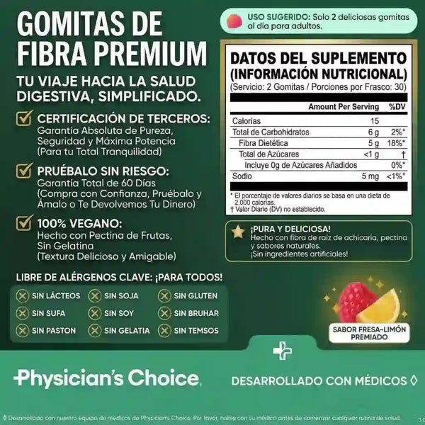 Frascos Gomitas Fiber Gummies