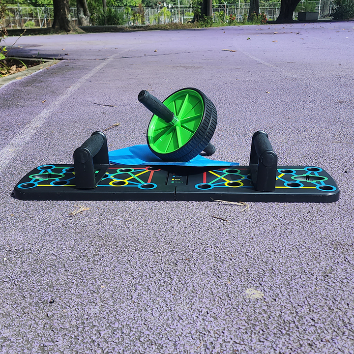 Combo Tabla Push Up + Rueda Abdominal (Portátil) – Paga al Recibir