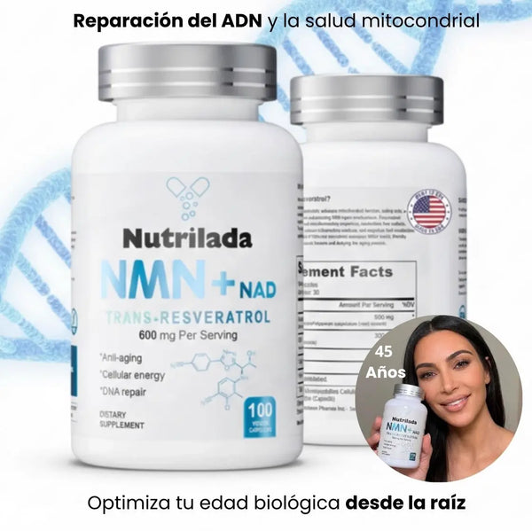 2 SUPLEMENTOS ANTIEDAD NMN + NAD⁺