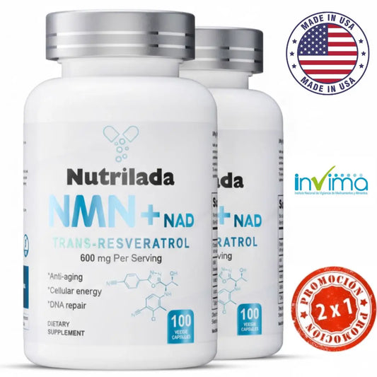 2 SUPLEMENTOS ANTIEDAD NMN + NAD⁺