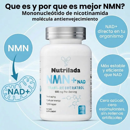 2 SUPLEMENTOS ANTIEDAD NMN + NAD⁺